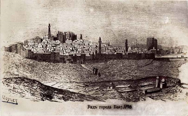 Баку в 1858 г. глазами художника Жан-Пьера Муане (ФОТО)