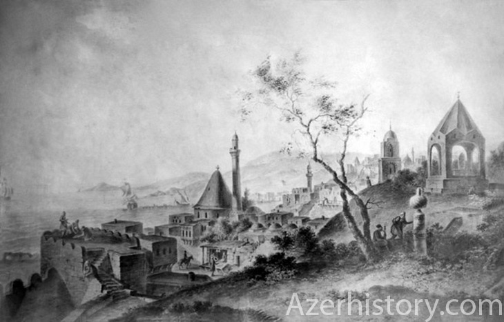 Баку в 1796 г. в изображениях художника-топографа Г.С.Сергеева (ФОТО)