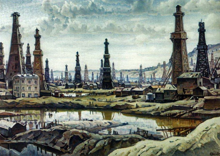 1930-е годы: Нефтяной Баку в работах Константина Богаевского (ФОТО)