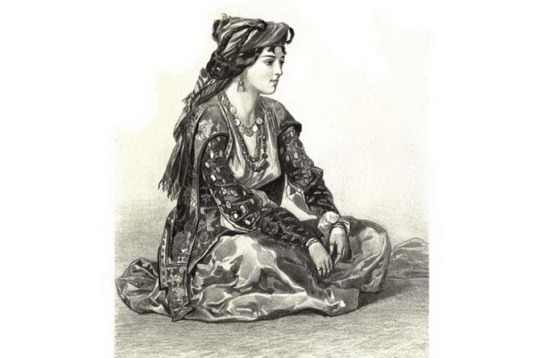 1842-1853. Бакинка в национальной одежде