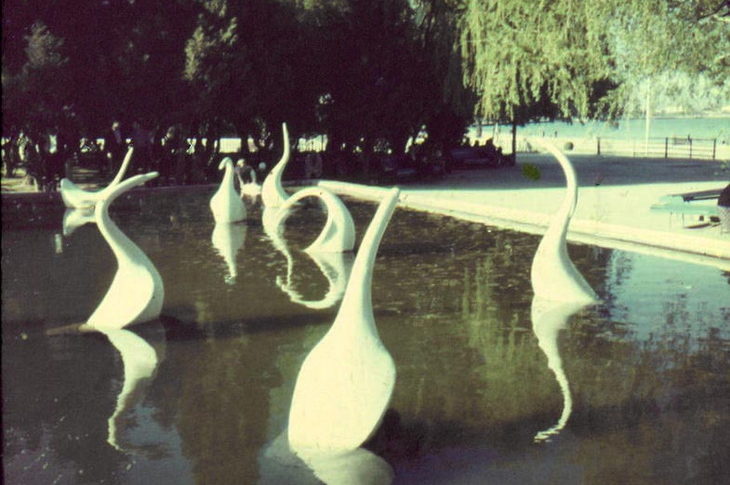 Легендарный фонтан с лебедями на бакинском бульваре (ФОТО)