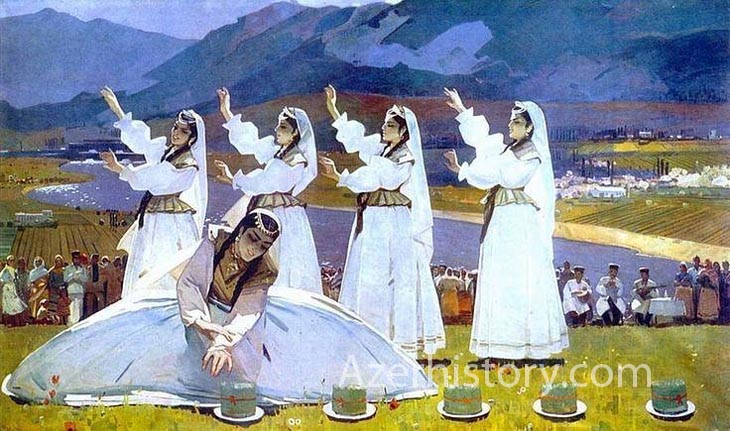 Азербайджанский танец в советской живописи, графике и скульптуре (ФОТО)